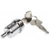Zámková vložka S klíčem, Zatlačovací, hloubka od panelu k jazýčku: 20.5 mm, Chromová 21.5 x 19.1 mm Euro-Locks a Lowe &