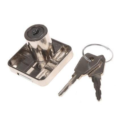 Vrchní zámek S klíčem, Klíč, hloubka od panelu k jazýčku: 24.5 mm, Chromová 19.7 mm Euro-Locks a Lowe & Fletcher group