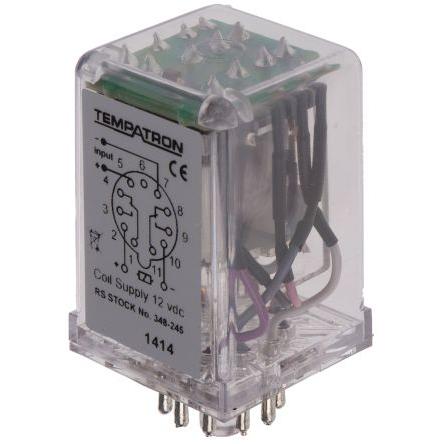 Tempatron Výkonové relé DPDT 7A 12V dc HSR