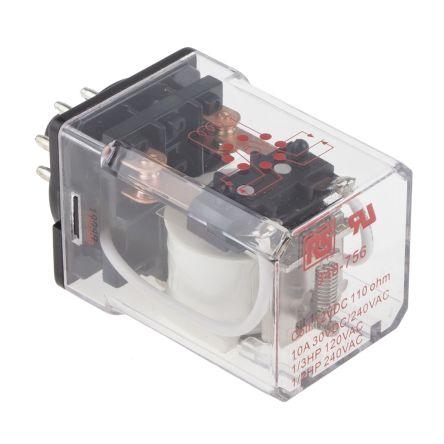 RS PRO Výkonové relé DPDT 10A 12V dc