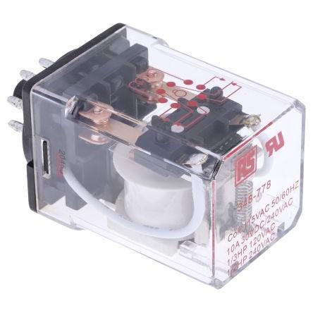 RS PRO Výkonové relé DPDT 10A 115V ac