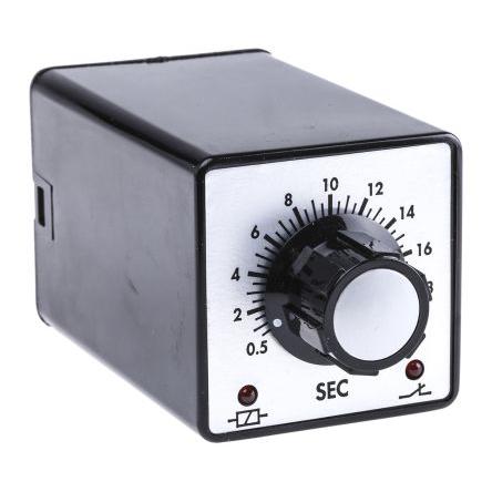 Tempatron Časovací relé, řada: 2B DPDT 2kontaktové 110V ac 1 funkce 8 kolíků 0.5 to 20 s