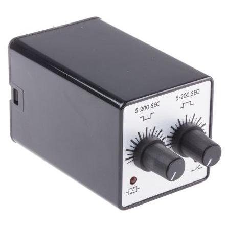 Tempatron Časovací relé, řada: 2B DPDT 2kontaktové 240V ac 1 funkce 8 kolíků 5 to 200 s