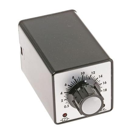 Tempatron Časovací relé, řada: 2B DPDT 2kontaktové 24 V dc 24V ac 1 funkce 8 kolíků 0.5 to 20 s