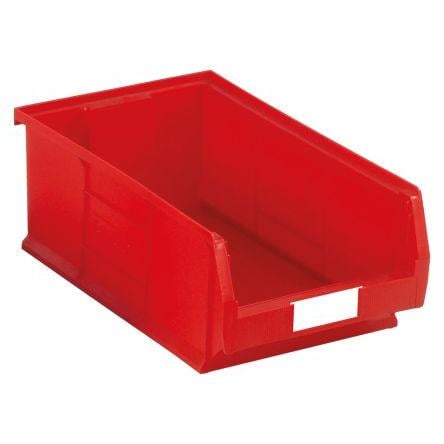 Skladovací zásobník, řada: RS PRO barva Červená Polypropylen Přenosné 200 mm x 315 mm x 510 mm RS PRO