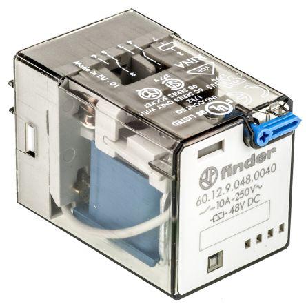 Finder Výkonové relé DPDT 10A 48V dc 60