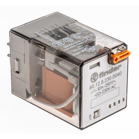 Finder Výkonové relé DPDT 10A 230V ac 60