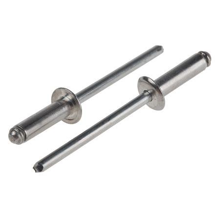 POP Nýt, Hliník, délka nýtu: 14 mm, Obyčejný Ocel Slepý, průměr nýtu: 4 mm