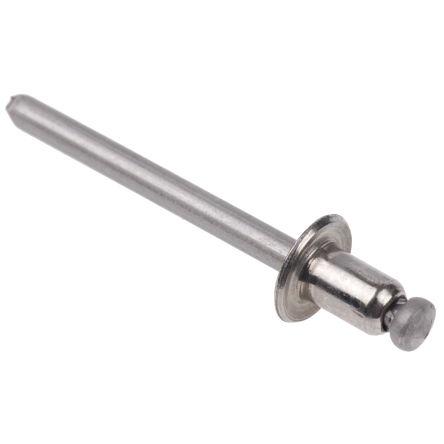POP Nýt, Nerezová ocel, délka nýtu: 7.6 mm, Obyčejný Nerezová ocel Slepý, průměr nýtu: 4.8 mm