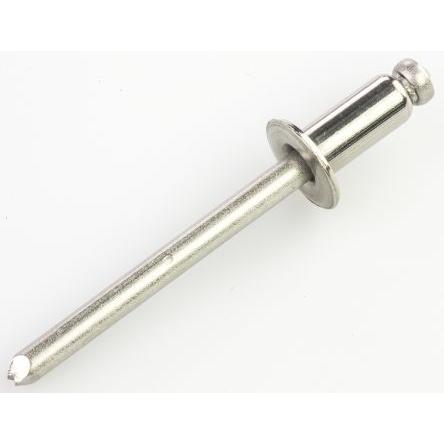 POP Nýt, Nerezová ocel, délka nýtu: 10.8 mm, Obyčejný Nerezová ocel Slepý, průměr nýtu: 4.8 mm