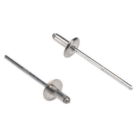 POP Nýt, Hliník, délka nýtu: 8 mm, Obyčejný Ocel Slepý, průměr nýtu: 3.2 mm