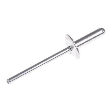 POP Nýt, Hliník, délka nýtu: 14 mm, Obyčejný Ocel Slepý, průměr nýtu: 4 mm