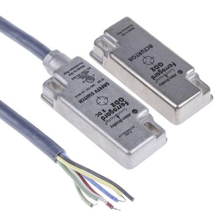 Allen Bradley Guardmaster 440N Magnetické Bezkontaktní bezpečnostní spínač 24V dc Nerezová ocel NC Kabel 3 m