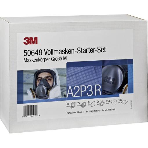 3M 50648 ochranná maska celoobličejová, sada A2P3 R Velikost XS-XXL: M