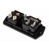 Bulgin Konektor IEC C14, orientace těla: Rovný, Montáž do panelu velikost pojistky 5 x 20 mm Vnitřní, 250V 10A