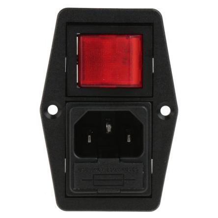 Bulgin Konektor IEC C14, orientace těla: Rovný, Montáž do panelu velikost pojistky 5 x 20 mm Vnitřní, 250V 10A