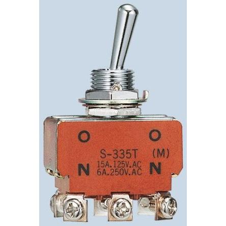 NKK Switches Přepínač IP67, IP88 Panel SPST Zap-nic-vyp ovládání 20A Šroub 12 V dc