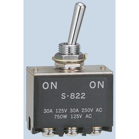 NKK Switches Přepínač IP67, IP88 Panel DPST Zap-nic-vyp ovládání 30A Šroub 12 V dc