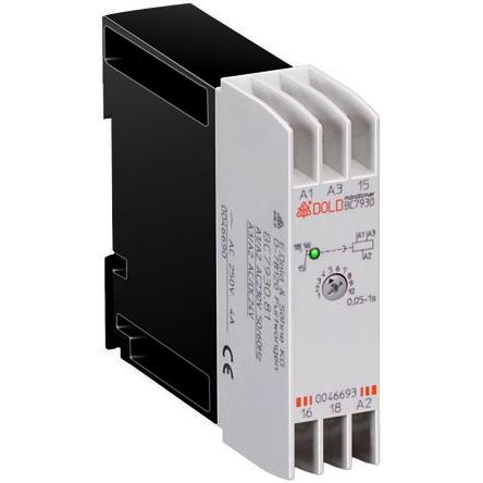 Dold Časovací relé, řada: BC7930N Lišta DIN SPDT 1kontaktové 24V ac/dc, 230 V ac Šroub 0.5 → 10 s