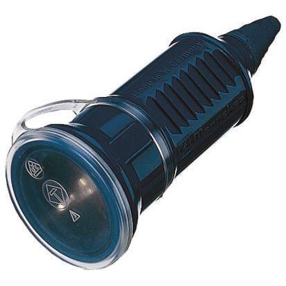 MENNEKES Napájecí konektor barva Modrá, formát pólů: 2+E Evropa 16A, Kabel, 230V, Termoplast Typ F Šroubová