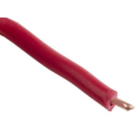 Zapojovací vodič, řada: RS PRO, typ kabelu: Řízení, prameny vodičů: 1/1.13 mm, Červená, 600V 100 m 17 AWG