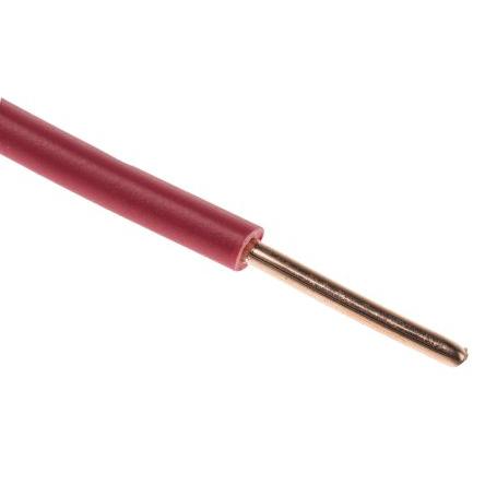 Zapojovací vodič, řada: RS PRO, typ kabelu: Řízení, prameny vodičů: 1/1.78 mm, Červená, 600V 100 m 13 AWG