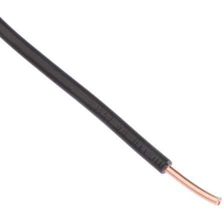 Zapojovací vodič, řada: RS PRO, typ kabelu: Řízení, prameny vodičů: 1/1.78 mm, Černá, 600V 100 m 13 AWG Polyvinylchlorid