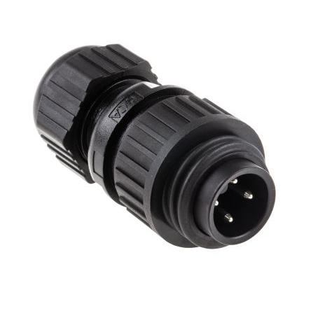 Kulatý konektor, počet kontaktů: 4, Kabel, velikost: M22 Hirschmann, pohlaví kontaktu: Vnější, orientace těla: Rovný
