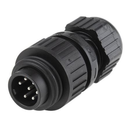 Kulatý konektor, počet kontaktů: 6, Kabel, velikost: M22 Hirschmann, pohlaví kontaktu: Vnější, orientace těla: Rovný
