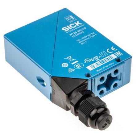 SICK Fotoelektrický snímač, řada: W24 LED Pravoúhlý Kabel, výstup: Relé Potlačení pozadí IP69
