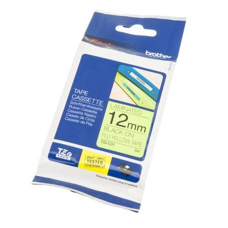 Páska do tiskárny štítků barva tisku Černá Svítivá žlutá Vrstvené pro různé modely tiskáren P-Touch 210 E, P-Touch 1005