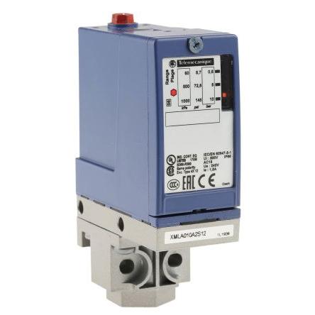 Telemecanique Sensors Tlakový snímač, řada: XMLA Diferenciální 0.6 bar Šroubová svorka 10 bar pro Vzduch, Čistá voda,
