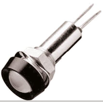 Indikátor pro montáž do panelu, řada: STR/LH/8 Series Bílá, typ žárovky: LED Volný přívod Oxley 8 mm, IP68