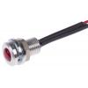 Indikátor pro montáž do panelu, řada: OXL/CLH/63 Series Červená, typ žárovky: LED Volný přívod Oxley 1.9V dc 6.4 mm,