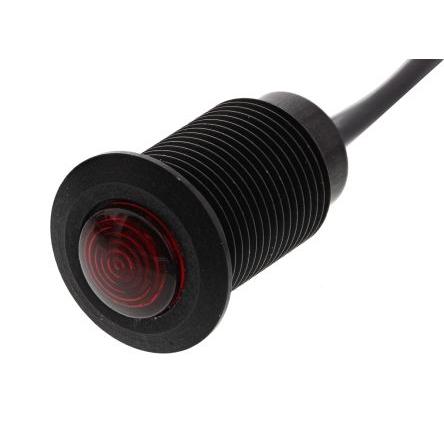 Indikátor pro montáž do panelu, řada: OXL/CLH/100 Červená, typ žárovky: LED Volný přívod Oxley 12V ac 10.2 mm, IP66
