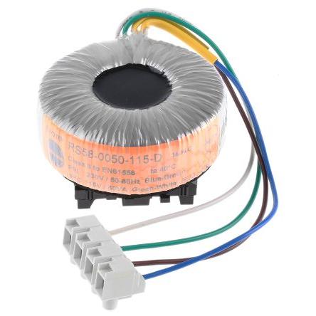 Nuvotem Talema Toroidní transformátor, počet výstupů: 1, primární napětí: 230 V ac, sekundární napětí: 115 V ac 50,