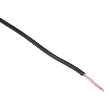 Zapojovací vodič, řada: 2491X, typ kabelu: 2491X, prameny vodičů: 24/0.2 mm, Černá, 500V 100 m 18 AWG Polyvinylchlorid,