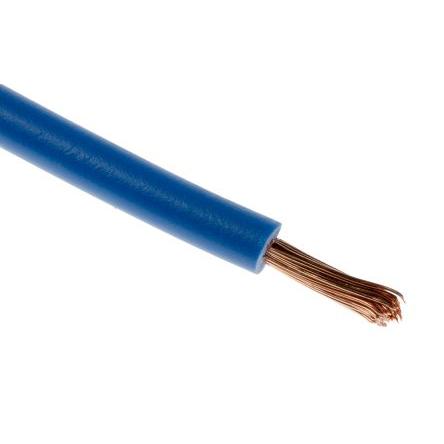Zapojovací vodič, řada: 2491X, typ kabelu: Jednožilový, prameny vodičů: 24/0.2 mm, Modrá, 500V 100 m 18 AWG