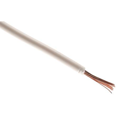 Zapojovací vodič, řada: 2491X, typ kabelu: Jednožilový, prameny vodičů: 24/0.2 mm, Bílá, 500V 100 m 18 AWG
