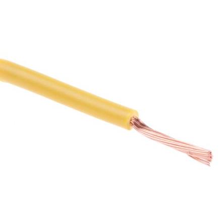 Přístrojový kabel, řada: 2491X, typ kabelu: Jednožilový, prameny vodičů: 24/0.2 mm, Žlutá, 500V 100 m 18 AWG