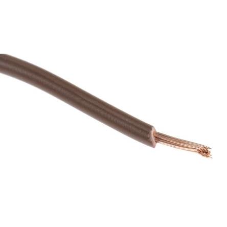 Zapojovací vodič, řada: 2491X, typ kabelu: 2491X, prameny vodičů: 32/0.2 mm, Hnědá, 500V 100 m 17 AWG Polyvinylchlorid,