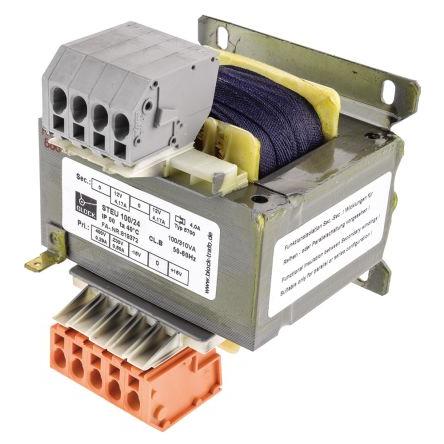 Transformátor pro montáž na podvozek 100 VA, počet výstupů: 2, sekundární napětí: 2 x 12 V ac Block