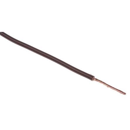 Zapojovací vodič, řada: 2491X, prameny vodičů: 30/0.25 mm, Hnědá, 750V ac 100 m 15 AWG Polyvinylchlorid,