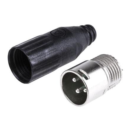 Switchcraft Konektor XLR, barva Přírodní, počet kontaktů: 3, orientace těla: Rovný Vnější, pokovení: Stříbrná, Kabel,