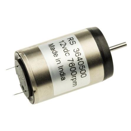 Portescap Motor DC, řada: 22V28 12V dc Servomotor s nízkou setrvačností 7600rpm 8.48 mNm 4.5 W 2 mm 1.15A