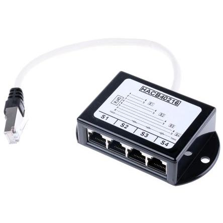 Oddělovač, řada: SPE, počet portů: 4portový FTP RJ45 délka prodloužení 200 mm, Oddělovač Decelect
