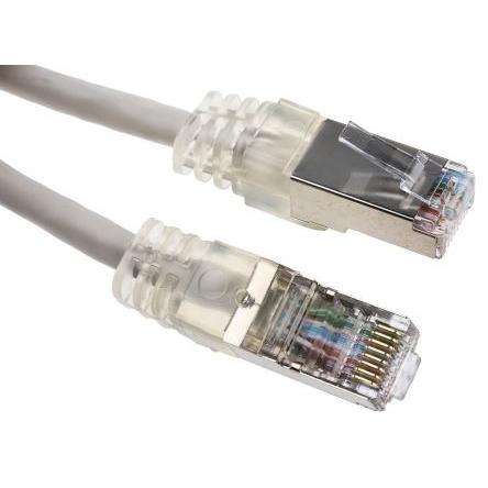Decelect Cat5 Ethernetové kabely, řada: SPE, Šedá, Polyvinylchlorid 2 m, typ pláště: Stíněné