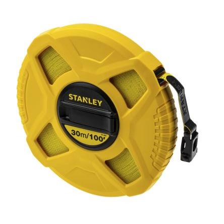 Pásmové měřidlo, délka: 30 m šířka lopatky 12.7 mm Stanley Imperiální, Metrické