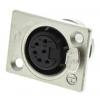 Neutrik Konektor XLR, počet kontaktů: 6, orientace těla: Rovný Vnitřní, pokovení: Stříbro přes nikl, Panel, 50V,
