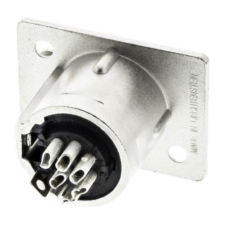 Neutrik Konektor XLR, počet kontaktů: 7, orientace těla: Rovný Vnitřní, pokovení: Stříbro přes nikl, Panel, 50V,
